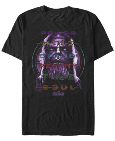 Shop Marvel Men's Avengers Infinity War Thanos Power Mind Space Short Sleeve T-shirt In Black