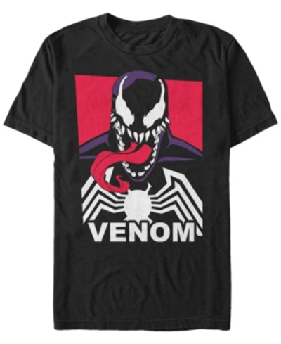 Shop Marvel Men's Comic Collection Venom Tri Color Logo Short Sleeve T-shirt In Black