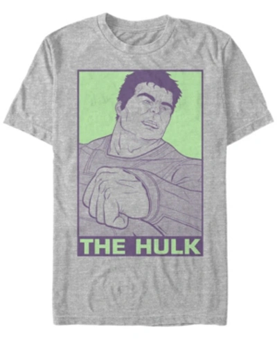 Shop Marvel Men's Avengers Pop Art Hulk Short Sleeve T-shirt In Athletic H
