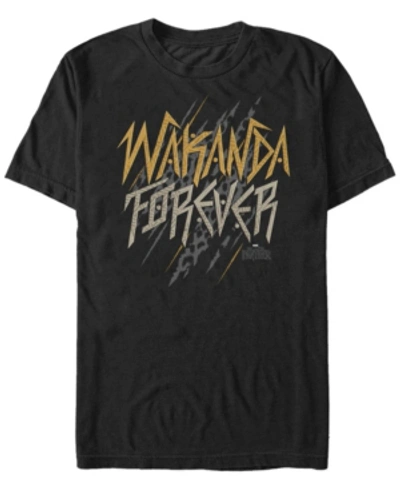 Shop Marvel Men's Black Panther Animal Slash Wakanda Forever Short Sleeve T-shirt