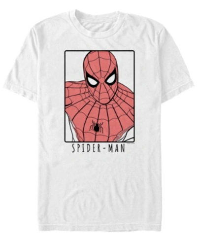 Shop Marvel Men's Spider-man Painted Spider-man Portrait Short Sleeve T-shirt In White