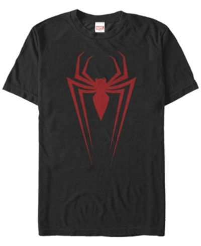 Shop Marvel Men's Spider-man Spider Chest Logo Costume Short Sleeve T-shirt In Black