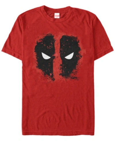 Shop Marvel Men's Comic Collection Deadpool Eyes Glare Short Sleeve T-shirt In Red