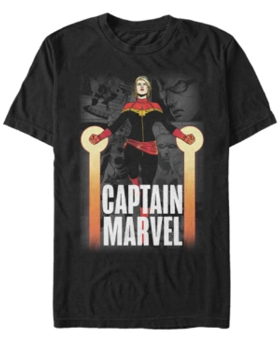 Shop Marvel Men's Comic Collection Captain  Short Sleeve T-shirt In Black