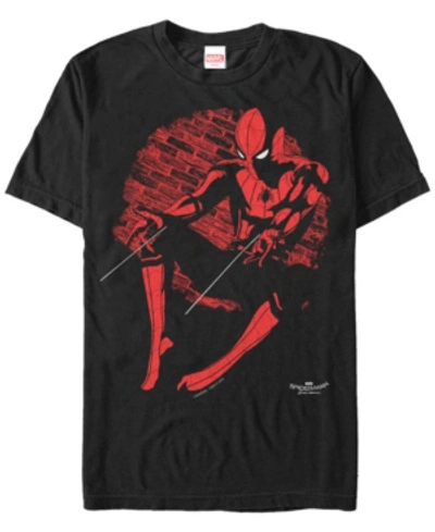Shop Marvel Men's Spider-man Homecoming Spider Web Action Short Sleeve T-shirt In Black