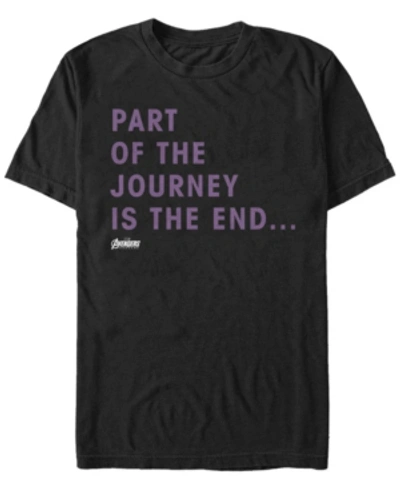 Marvel Men's Avengers Endgame Part Of The Journey Short Sleeve T-shirt In Black