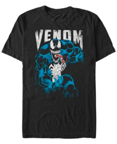 Shop Marvel Men's Comic Collection Venom Action Stance Short Sleeve T-shirt In Black