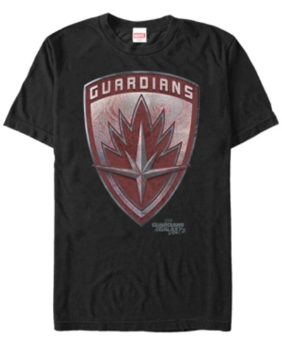 Shop Marvel Men's Guardians Of The Galaxy Vol. 2 Drax Guardians Shield Short Sleeve T-shirt In Black