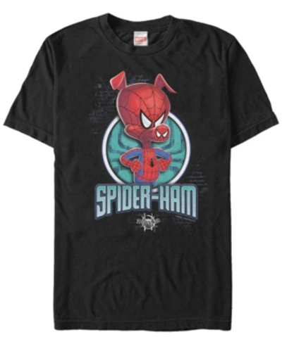 Shop Marvel Men's Spider-man Into The Spiderverse I Am Spider-ham Short Sleeve T-shirt In Black