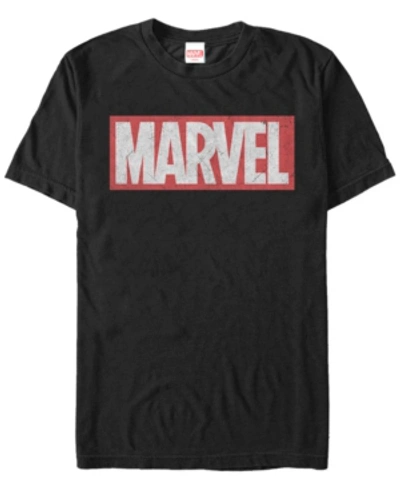 Shop Marvel Men's Distressed  Men's Logo Short Sleeve T-shirt In Black