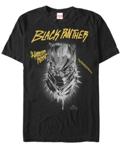 Shop Marvel Men's Black Panther Warrior King And Protector Short Sleeve T-shirt