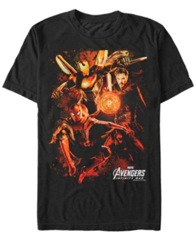 Shop Marvel Men's Avengers Infinity War Earths Mighty Warriors Short Sleeve T-shirt In Black
