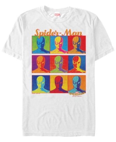 Shop Marvel Men's Spider-man Homecoming Vintage Multi-colored Spider-man Painting Short Sleeve T-shirt In White