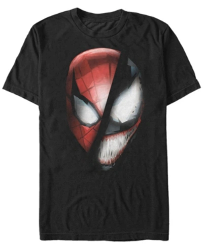 Shop Marvel Men's Universe Spider-man Venom Face Off Short Sleeve T-shirt In Black