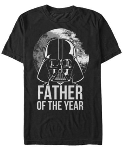 Shop Star Wars Men's Classic Darth Vader Father Of The Year Short Sleeve T-shirt In Black