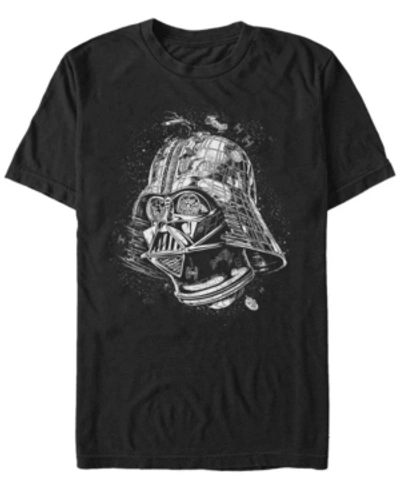Shop Star Wars Men's Classic Darth Vader Helmet Short Sleeve T-shirt In Black