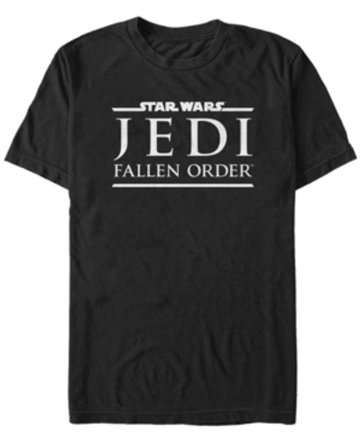 Shop Star Wars Men's Jedi Fallen Order Logo Short Sleeve T-shirt In Black