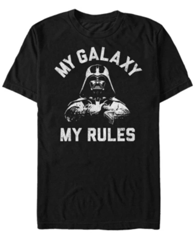 Shop Star Wars Men's Classic Darth Vader My Galaxy My Rules Short Sleeve T-shirt In Black
