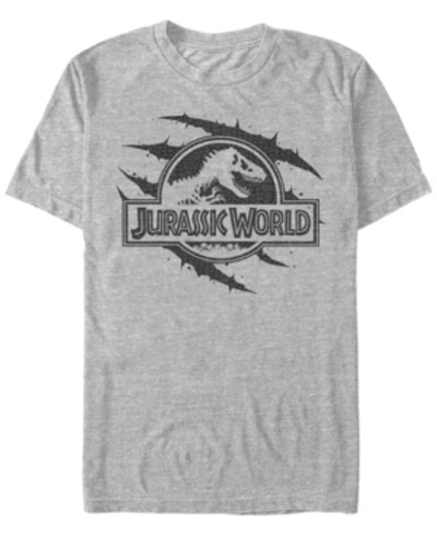 Shop Jurassic World Men's T-rex Bite Short Sleeve T-shirt In Athletic H