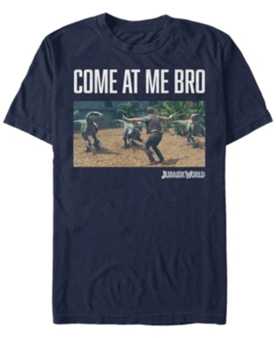 Shop Jurassic World Men's Come At Me Bro Short Sleeve T-shirt In Navy