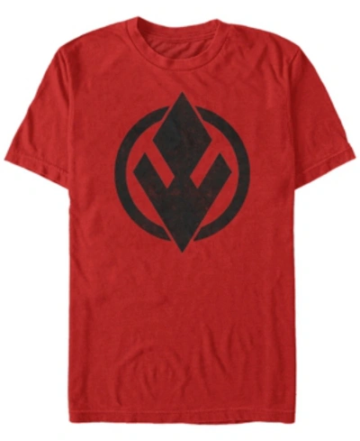 Shop Star Wars Men's Rise Of Skywalker Sith Trooper Logo Short Sleeve T-shirt In Red
