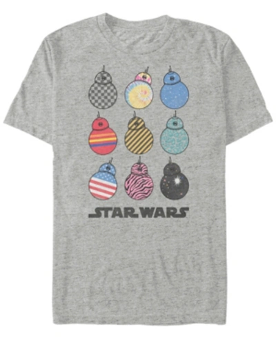 Shop Star Wars Men's Rise Of Skywalker Crazy Bb-8's T-shirt In Athletic H
