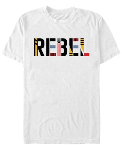 Shop Star Wars Men's Episode Ix Rise Of Skywalker Rebel Logo Text T-shirt In White