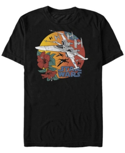 Shop Star Wars Men's Episode Ix Floral Moon Fighter T-shirt In Black