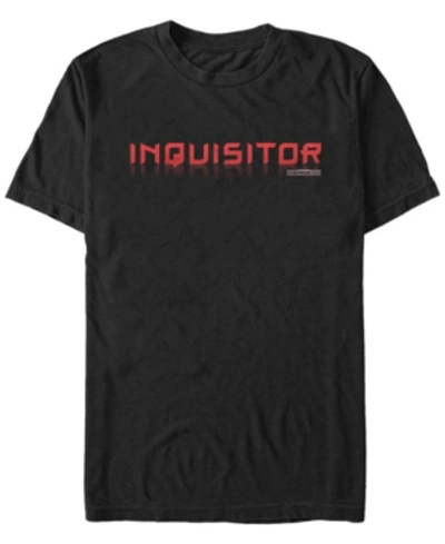 Shop Star Wars Men's Jedi Fallen Order Inquisitor Text T-shirt In Black