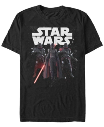 Shop Star Wars Men's Jedi Fallen Order Purge Trooper Galaxy Group T-shirt In Black