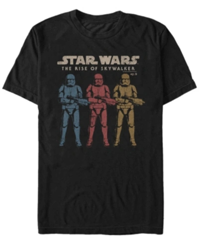 Shop Star Wars Men's Episode Ix Rise Of Skywalker Rainbow Troopers T-shirt In Black