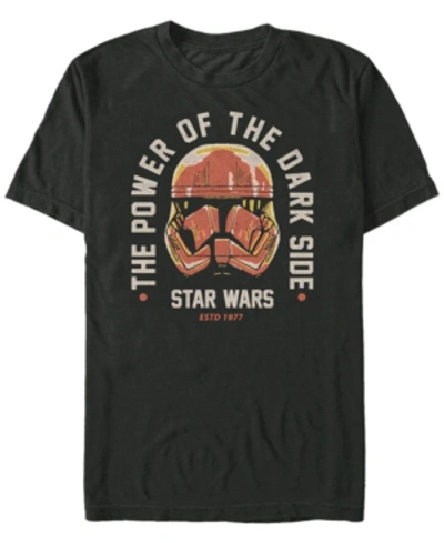 Shop Star Wars Men's Episode Ix Power Of The Dark Side Red Helmet T-shirt In Black