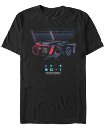 Shop Star Wars Men's Jedi Fallen Order Bd-1 Grid T-shirt In Black