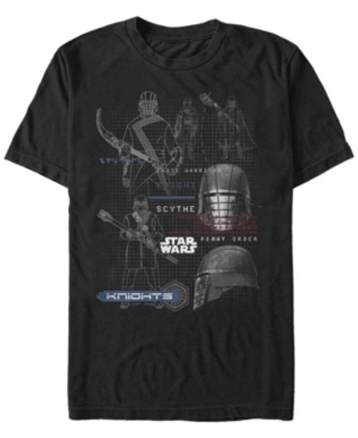 Shop Star Wars Men's Episode Ix Knights Of Ren Grid T-shirt In Black