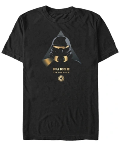 Shop Star Wars Men's Jedi Fallen Order Gold-tone Purge Trooper T-shirt In Black