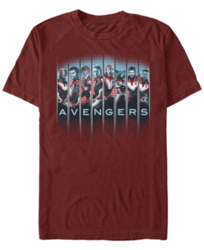 Shop Marvel Men's Avengers Endgame Hero Panels, Short Sleeve T-shirt In Cardinal