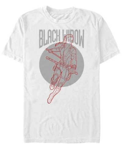 Shop Marvel Men's Avengers Endgame Black Widow Pop Art, Short Sleeve T-shirt In White