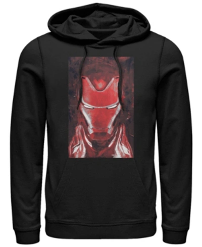 Shop Marvel Men's Avengers Endgame Red Iron Man Poster, Pullover Hoodie In Black