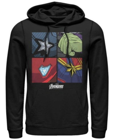 Shop Marvel Men's Avengers Endgame Box Up Hero Logos, Pullover Hoodie In Black