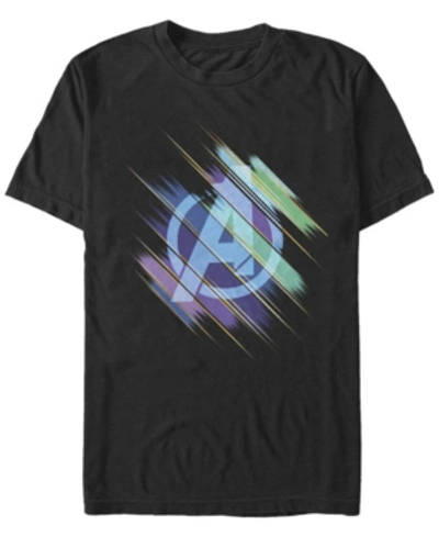 Shop Marvel Men's Avengers Endgame Pastel Logo, Short Sleeve T-shirt In Black
