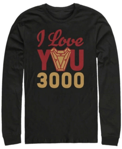 Shop Marvel Men's Avengers Endgame I Love You 300 Arc Reactor, Long Sleeve T-shirt In Black