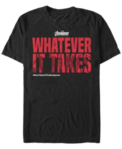 Marvel Men's Avengers Endgame Whatever It Takes Text, Short Sleeve T-shirt In Black