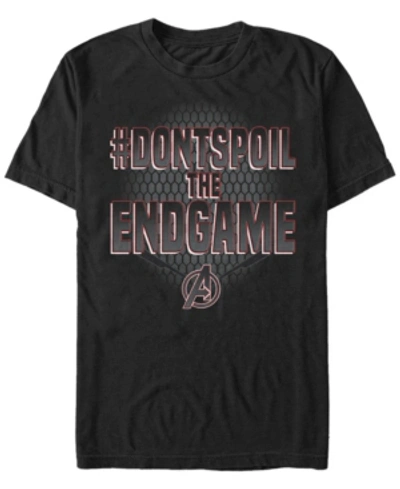 Shop Marvel Men's Avengers Endgame Don't Spoil The Game, Short Sleeve T-shirt In Black