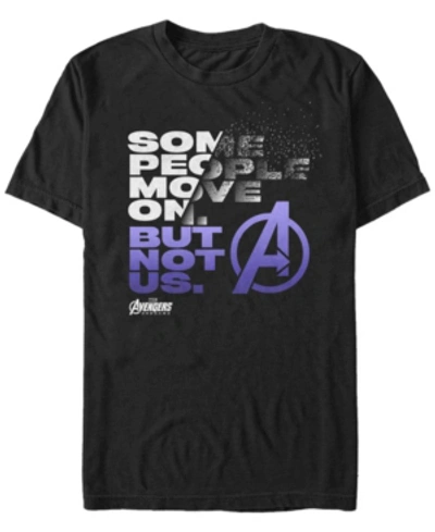 Shop Marvel Men's Avengers Endgame Some People Move On Quote, Short Sleeve T-shirt In Black