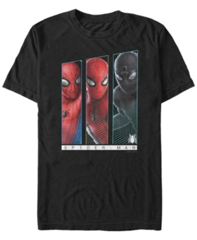 Shop Marvel Men's Spider-man Far From Home Spider Panels, Short Sleeve T-shirt In Black