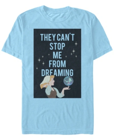 Shop Disney Men's Cinderella Can't Stop Dreaming, Short Sleeve T-shirt In Baby Blue