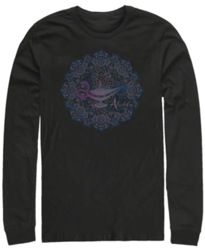 Shop Disney Men's Aladdin Lamp Mandala, Long Sleeve T-shirt In Black