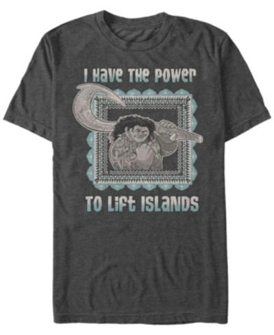 Shop Disney Men's Moana Maui Power To Lift Islands, Short Sleeve T-shirt In Dark Gray