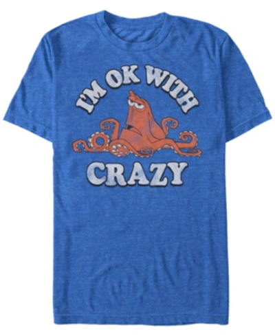 Shop Disney Men's Finding Dory Hank Ok With Crazy, Short Sleeve T-shirt In Royal Blue