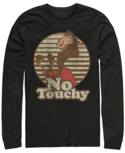 Shop Disney Men's Emperor's New Groove Kuzco Llama No Touchy, Long Sleeve T-shirt In Black